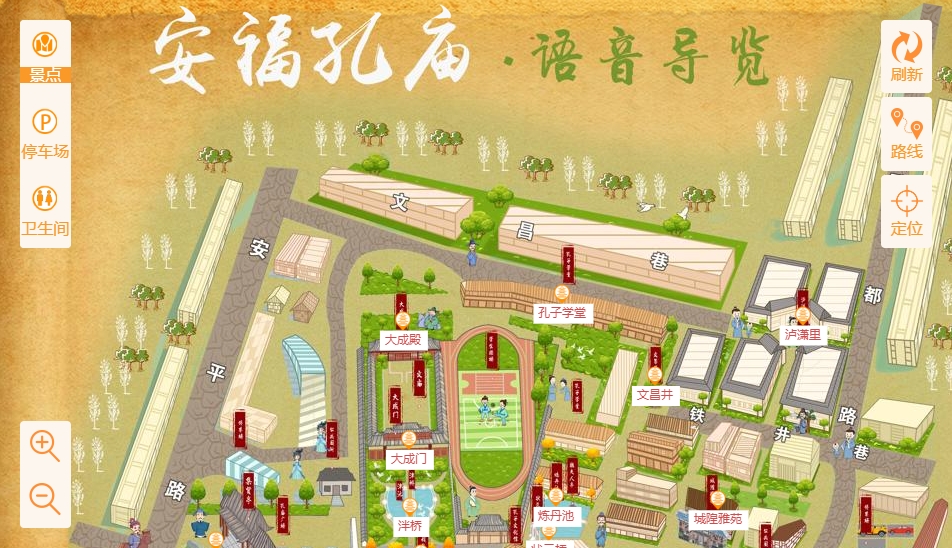 昌都手绘地图：智慧景区智能化服务的延伸